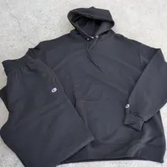 Champion ブラック フーディー セットアップ XL & パンツ L