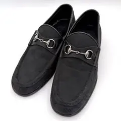 良品✨GUCCI グッチ GGキャンバス ホースビット ローファー 37C 黒