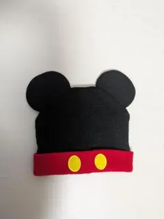 ミッキーマウス 耳付きニット帽子 50cm