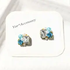 P-246　ハンドメイド☆ビジューピアス／イヤリング