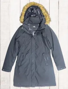 ノースフェイス 韓国 ダウンコート95 L 黒 ロング ファー付