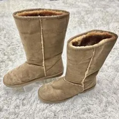 【ヴィンテージ】ムートンブーツ キャメル色 ボア 防寒 スノー 24cm相当