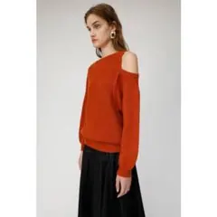 【最終値下げ】MOUSSY SHOULDER OPEN ニットトップス