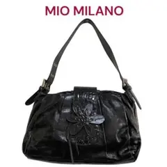 美品　ミオ　ミラノ　MIO MILANO お花　レザー　ショルダー　バッグ