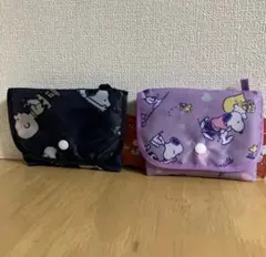 ☆新品☆ PEANUTSスヌーピー キャラクターロールエコバッグ　2個セット