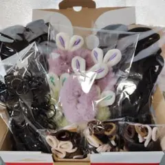 ハンドメイド　ゴムセット　まとめ売り　大量　材料　素材　モチーフ　リボン