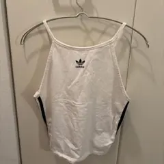 adidas ストライプキャミソール ホワイト
