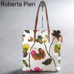 美品✨️　ロベルタピエリ　花柄が綺麗✨️　縦型　トートバッグ　肩がけ可