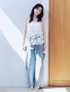 FRAY I.D カットアウトバレルデニムパンツのサムネイル