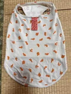 犬服 柴犬柄 タンクトップ ベージュ ドッグウェア