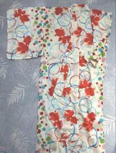 ✴️美品✴️綿紅梅白地浴衣　玉城ティナ×キスミス　金魚 水玉 着丈165 裄丈67のサムネイル