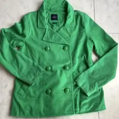 GapKids グリーンダブルボタンジャケット 150cm
