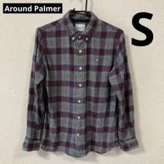 Around Palmer ネルチェック　リラックス　シェアシャツS