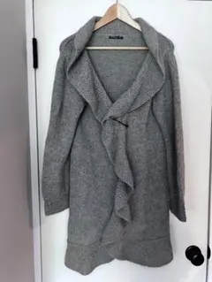 ご予約済み　アルパカ100% フリルニットコート