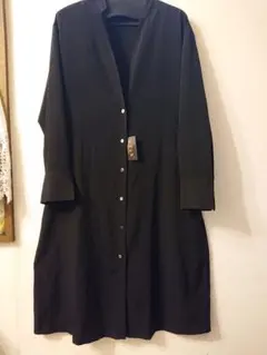 EVEX by KRIZIA 42 長袖ロングトップス　ブラックカラー