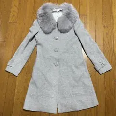 新品未使用　ファー襟付き ウールコート Mサイズ