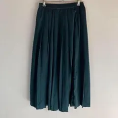 SPINNS ダークグリーン プリーツロングスカートのサムネイル