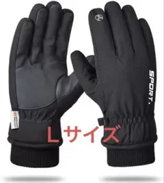アウトドアグローブ 防寒手袋 あったか裏起毛 スマホ対応 撥水加工 バイク Ｌ