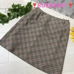 BURBERRYバーバリー ノバチェック スカート 36 茶色 上品 美品 春