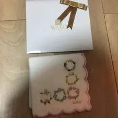 刺繍入りハンカチ、WAKO製。