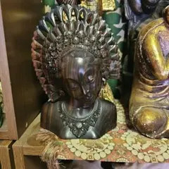 インドネシア アンティーク 木彫り 象モチーフ 花瓶 オブジェ - メルカリ