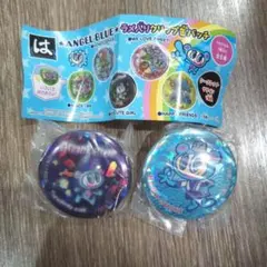 はま寿司 エンジェルブルー ラメ入りクリップ缶バッチ 2個 シークレット