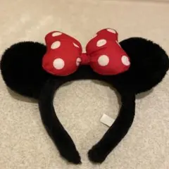 ディズニー　ミニー　カチューシャ　赤ドット