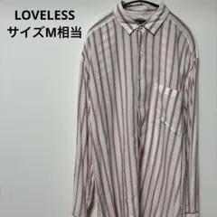 【美品/キュプラ100%】LOVELESS ラブレス ストライプシャツ ピンク