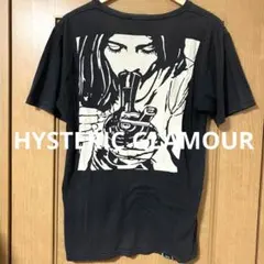 【雰囲気抜群❗️】00's HYSTERIC GLAMOUR 黒 総柄 Tシャツ