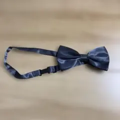 ダークグレー サテン ボウタイ　蝶ネクタイ