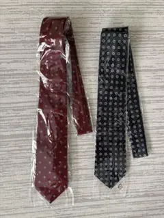 【新品】ネクタイ2本セット ビジネス レッド ネイビー IBS はるやま