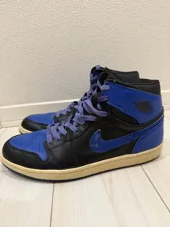 jordan1 Nike ブラック/ブルー ハイカットスニーカー