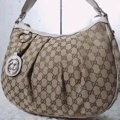 【美品】グッチ　スーキー　ワンショルダーバッグ　ハーフムーン　232955　GG