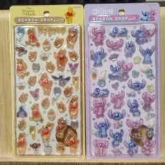 ボンボンドロップシール ディズニー　プーさん　スティッチ　正規品