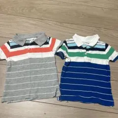 ストライプポロシャツ2枚セット