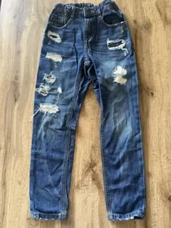 ZARA ダメージデニムパンツ 134cm