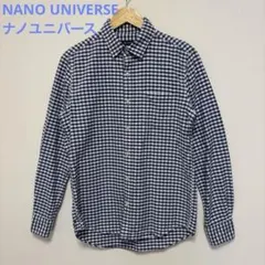 NANO UNIVERSE ナノユニバース ギンガムチェック 長袖シャツ M