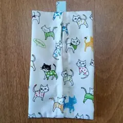 猫柄　ポケットティッシュケース