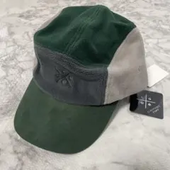 ルー　フリースキャップ 緑と灰色