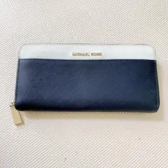 正規品 MICHAEL KORS ネイビー ホワイト 長財布 カードケース多数