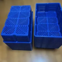 農業用コンテナ 収穫かご ブルー プラスチック（10枚） - メルカリ