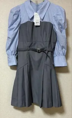 ダズリン　レイヤードシャツミニワンピース　S