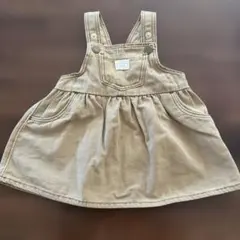 ★美品★H&M ベージュ サロペットワンピース 6M
