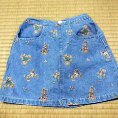 futafuta クマ柄デニムスカート 110 子供用スカートのサムネイル