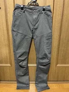 グレー ワークパンツ デニム風 4ポケット