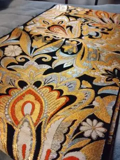 黒地の袋帯　振袖