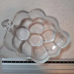 HOYA クリスタル　ガラス皿　トレー　ぶどう 【昭和レトロ】