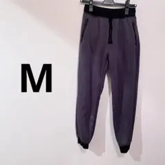 [M]レディース　グレー ジョガーパンツ フリース素材