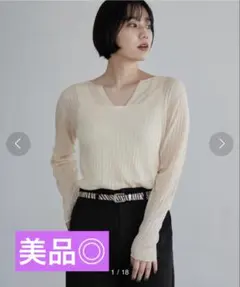 【美品】PAGEBOY シアーワイドリブニット　ページボーイ