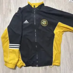 adidas ナイロンジャケット M 黒/黄